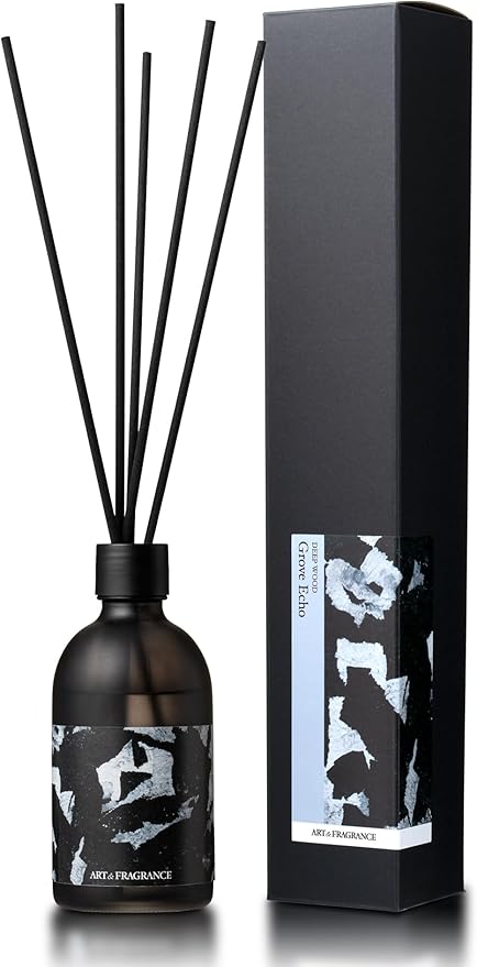 [ART & FRAGRANCE] Grove Echo ヒノキ 香りを飾るリードディフューザー アート フレグランス 日本製 消臭 約2〜3ヶ月香る 部屋用 芳香剤 ギフト 寝室 リビング オフィス 美容室 カフェ ホテル スティック付き 梅雨 アートアンドフレグランス (ヒノキとモミの澄んだ木の香り/250ml) サムネイル